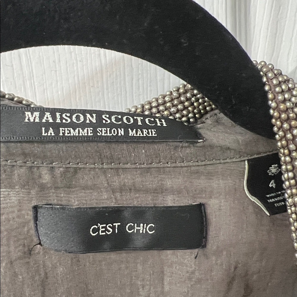 Scotch & Soda Elegant Olive Green Blouse - Picture 2 of 3
